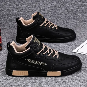 Men’s Lightweight Solid Color Work Shoes Labor Protection with Anti-Slip Wear-Resistant Board Mesh Lining