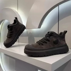 Men’s Autumn High top Retro Board Shoes Breathable PU Casual Sneakers Lace up Slip on Student & Work Wear