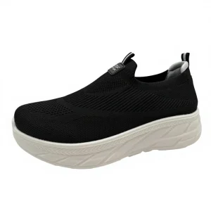 Men’s Autumn Spring Running Shoes Soft PU Midsole Breathable Mesh Upper Non Slip Slip on Closure Walkable