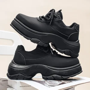 Men’s Autumn Winter Big Toe Thick Sole Heightening Derby Shoes New Fashion Personality Trendy Style