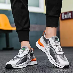 Men’s Breathable Running Shoes Mesh Upper Air Cushion Casual Sneakers