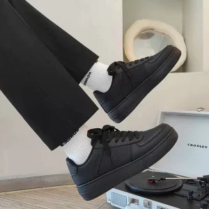 Men’s Breathable White Sneakers Trendy and Versatile Chunky Sneakers Casual Skate Shoes Dad Shoes