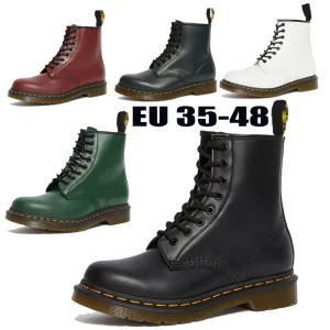 Men’s British Style Martin Boots High Top Leather Large Sizes 35-48 Waterproof Summer Casual Winter Snow Shoes Warm Outdoor