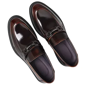 Men’s Business Casual Formal Loafers Patent Leather Upper Thick Sole Breathable Lightweight Summer Shoes