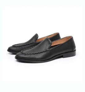 Men’s Business Casual Genuine Leather Loafers Fashion Design Slip-On Shoes for Spring Summer Autumn Winter Rubber Insole Plush