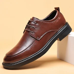 Men’s Business Formal Leather Shoes Lightweight Trendy Single Low Top Oxford Wedding Groom Shoes Dress Shoes Casual Dress Shoes