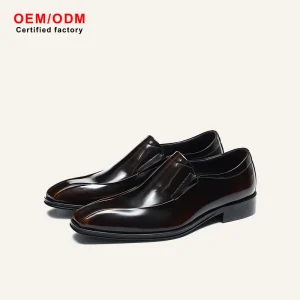 Men’s Business Formal Loafers Handcrafted Cowhide Upper Waterproof Breathable Anti Slip Office Career Wedding Shoes