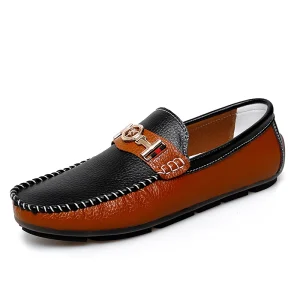 Men’s Business Oxfords Leather Casual Shoes Breathable Loafers Mixed Color Driving Shoes Designers Loafers for Men