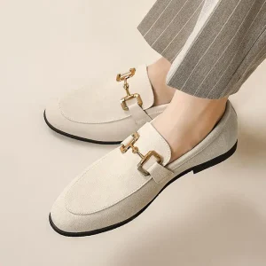 Men’s Business Shoes Loafers Lace up Cow Suede Leather Office Formal Dress Shoes for Spring Autumn Wedding Party