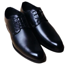 Men’s Casual Business Style Breathable Leather Dress Shoes Gents Lace-Up Oxfords for Summer