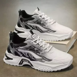Men’s Casual Chunky Skateboard and Running Shoes with Breathable Soft Mesh Thick Bottom EVA Insole Dad Shoes for Walking