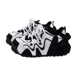 Men’s Casual Chunky Sneakers Synthetic Leather Thick Sole Walking Shoes Fashion Platform Breathable Sport Shoes Footwear