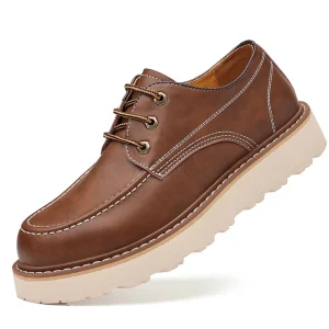 Men’s Casual Leather Shoes for Autumn and Winter Soft Wear-resistant Business Casual Formal Shoes