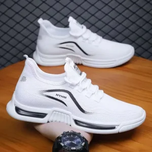 Men’s Casual Running Trainer Sneakers White Tennis Shoes for Walking Style new men shoe Trending