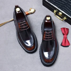 Men’s Casual Shoes Autumn Party Dress Shoes Handcrafted Oxford Shoes Business Breathable Leather Shoes Fashionable Classic