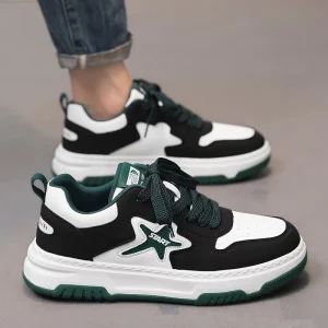 Men’s Casual Shoes Breathable Versatile Thick soled Height increasing White Trendy Lightweight Athletic Sneakers