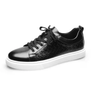 Men’s Casual Shoes Lace up Cushioned Genuine Leather Walking Style Italian Style Business