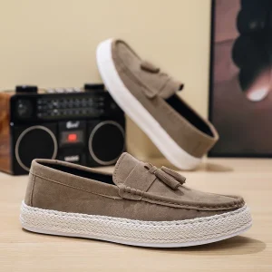 Men’s Casual Shoes Lightweight Comfortable Versatile Flat Slip-on Driving Shoes Summer