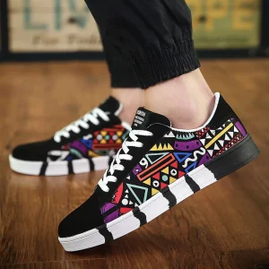 Men’s Casual Skate Shoes Breathable Canvas Design Lightweight Walking Style In-Stock Items Shoes