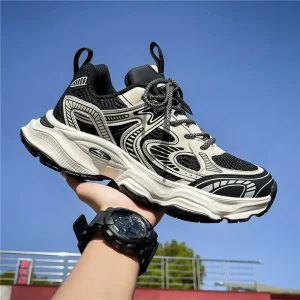 Men’s Casual Skateboard Shoes Spring Summer Autumn Winter Breathable Soft Mesh High Thick Bottom Dad Style Chunky Running Shoes