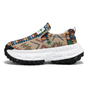 Men’s Casual Sneakers Breathable Embroidered Dad Shoes with Thick Sole and Height Increasing Autumn Trendy Slip-On