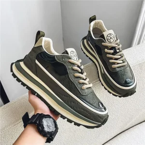 Men’s Casual Sneakers Breathable Soft Summer Running Shoes Thick Sole Dad Style Lightweight for Autumn Walking
