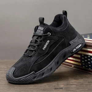 Men’s Casual Walking Outdoor Shoes Comfortable Soft Sole Breathable Lace Up Lightweight Autumn Winter Summer Youth Students