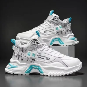 Men’s Chinese Trend High Top Sneakers Breathable Chunky Sole Shoes for Spring Autumn Winter new men shoe
