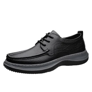 Men’s Classic Lofer Boat Walking Shoes Genuine Leather Lace-up Business Casual Arch Support Espadrilles