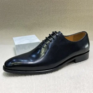 Men’s Classic Office Dress Shoes Luxurious Formal Shoes with Laces Handcrafted Oxford Style Fashionable Shoes