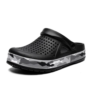 Men’s Clogs Sandals Garden Shoes Mules Slippers Mary Jane Beach Shoes Hollow Out Air Hole EVA Anti Slip Covered Toe Closed Toe