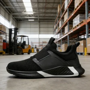 Men’s Comfortable Work Shoes Fashion Slip On Steel Toe Anti puncture Sport Safety Shoes for Unisex Lightweight