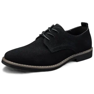 Men’s Derby Dress Uniform Oxford Outdoors Shoes Low top Lace up Microfiber Leather Formal Business Handmade Light Weight Flat