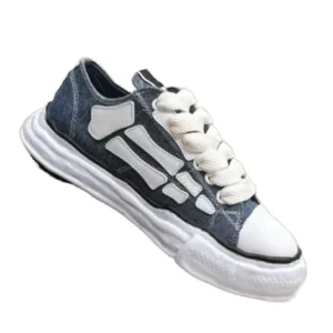Men’s Designer Light Weight Evergreen Chunky Sneakers Lace up Closure Cotton Genuine Leather Upper Walking Shoes