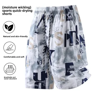 Mens Drawstring Solid Cotton Cropped Pants Fashionable Versatile Trendy Workwear Loose Fit Casual Men’s Bermuda Shorts