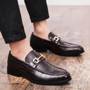 Men’s Dress Shoe Business Shoes Casual Genuine Leather Wedding Party Loafer Shoes