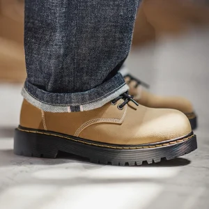 Men’s Dress Shoes Casual Shoes Chaussures Hommes Retro Workwear Derby Shoes Thick Platform Comfortable Zapatos Trend