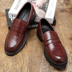 Men’s Dress Shoes Non slip Slip on Comfortable Designer Business Office Shoes Spring/Autumn Height Increasing