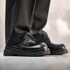 Men’s Dress Shoes Oxfords Casual Business Shoes Retro Platform Chunky Workwear Office Shoes