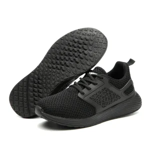 Men’s Fashion Lightweight Protective Sport Work Shoes Breathable Steel Toe Cap Sneakers with Safety