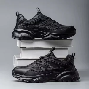 Men’s Fashion Lightweight Safety Shoes Steel Toe EVA Midsole Full Soled Air Cushion Stretch Fabric Upper PVC Lining Breathable