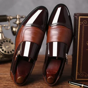 Men’s Fashion PU Leather Ceremonial Bridal Shoes Business Parties Male Formal Shoes Office Dress Shoes Pointed Toe