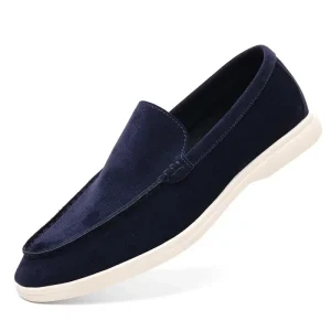 Men’s Fashion Retro Loafers Soft Comfort Mocassins Durable Anti slip Breathable Lightweight Casual Walking Shoes Faux Leather