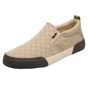 Men’s Fashion Trend Anti-Slip Massage Light Weight Casual Flat Espadrilles Slip-On Canvas Shoes Winter Spring