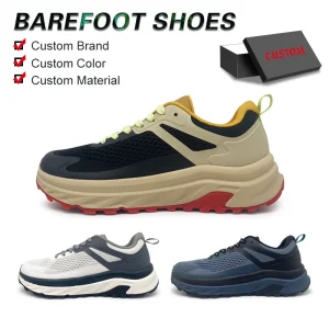Men’s Fashionable Anti Slip Sports Gym Shoes Walking Cushioning Comfortable Barefoot Design Wide Toe Autumn Winter Exercise