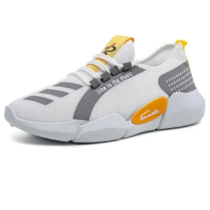 Men’s Fashionable Casual Running Sport Sneakers Mesh Breathable Fitness Walking Shoes Anti Slippery Design for Spring Autumn