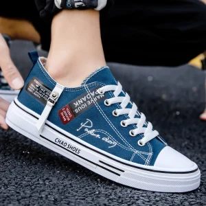 Men’s Flat Shoes Breathable Casual Comfortable Driving Shoes Canvas Slip on Sport Shoes
