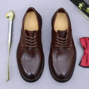 Men’s Formal Dress Shoes Leather Groom’s Wedding Shoes Italian Style Oxford Shoes