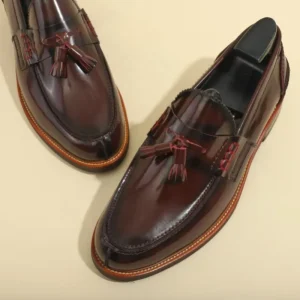 Men’s Formal Oxford Slip-On Waterproof Breathable Dress Shoes Genuine Leather Plus Size Wedding Shoes