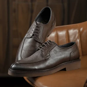 Men’s Genuine Leather Casual Business Suede Cowhide Derby Shoes